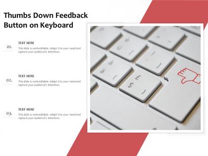 Thumbs down feedback button on keyboard