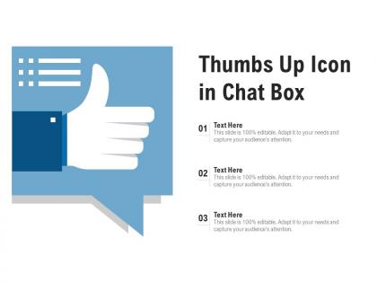 Thumbs up icon in chat box
