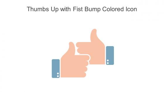 Thumbs Up With Fist Bump Colored Icon In Powerpoint Pptx Png And Editable Eps Format