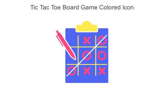 Tic Tac Toe Board Game Colored Icon In Powerpoint Pptx Png And Editable Eps Format
