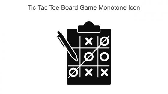 Tic Tac Toe Board Game Monotone Icon In Powerpoint Pptx Png And Editable Eps Format