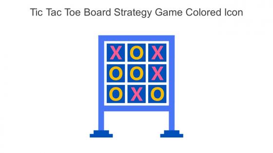 Tic Tac Toe Board Strategy Game Colored Icon In Powerpoint Pptx Png And Editable Eps Format