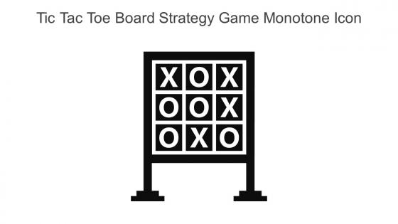 Tic Tac Toe Board Strategy Game Monotone Icon In Powerpoint Pptx Png And Editable Eps Format