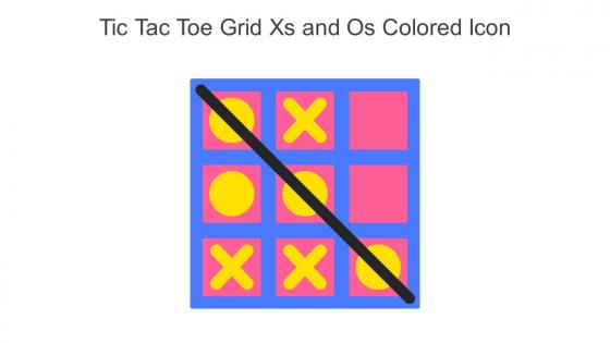 Tic Tac Toe Grid XS And OS Colored Icon In Powerpoint Pptx Png And Editable Eps Format