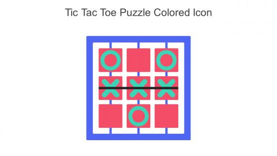 Tic Tac Toe Puzzle Colored Icon In Powerpoint Pptx Png And Editable Eps Format