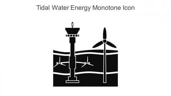 Tidal Water Energy Monotone Icon In Powerpoint Pptx Png And Editable Eps Format