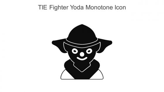 TIE Fighter Yoda Monotone Icon In Powerpoint Pptx Png And Editable Eps Format