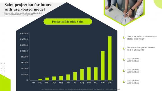 Tiered pricing model for managed service sales projection for future with user