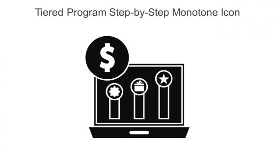 Tiered Program Step By Step Monotone Icon In Powerpoint Pptx Png And Editable Eps Format