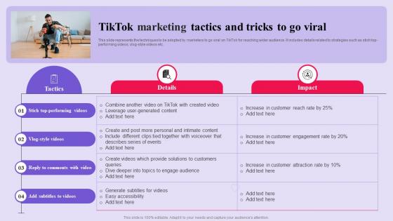 TikTok Advertising Campaign TikTok Marketing Tactics And Tricks To Go Viral MKT SS V