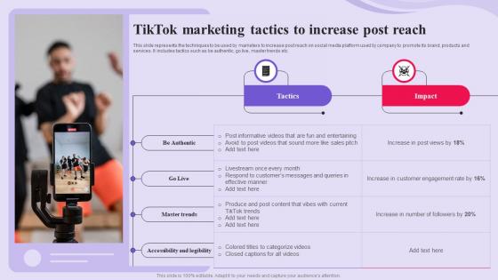 TikTok Advertising Campaign TikTok Marketing Tactics To Increase Post Reach MKT SS V