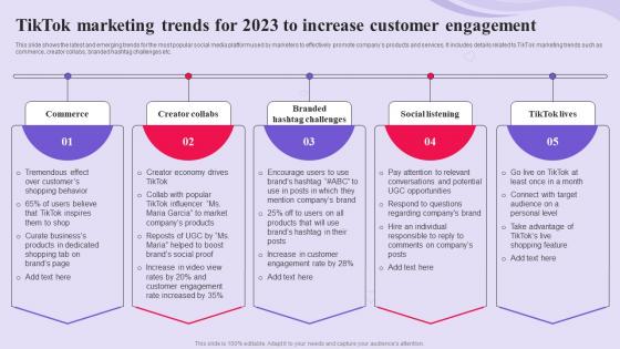 TikTok Advertising Campaign TikTok Marketing Trends For 2023 Increase Customer MKT SS V