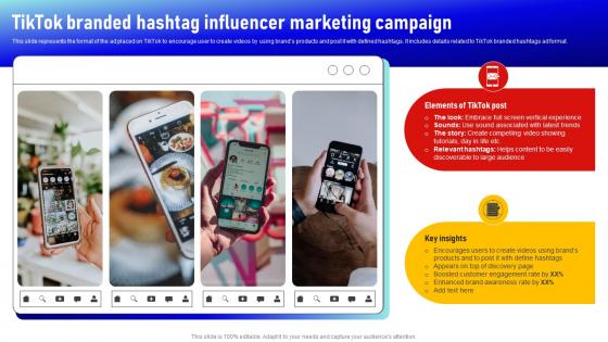Tiktok Branded Hashtag Influencer Marketing Campaign Social Media Influencer Strategy SS V