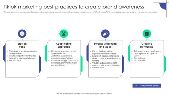 Tiktok Marketing Best Practices To Create Brand Awareness Plan To Assist Organizations In Developing MKT SS V