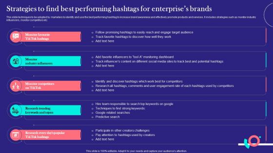 TikTok Marketing Techniques Strategies To Find Best Performing Hashtags For Enterprise MKT SS V
