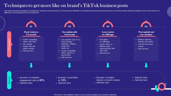 TikTok Marketing Techniques Techniques To Get More Like On Brands TikTok Business Posts MKT SS V