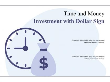 Time and money investment with dollar sign