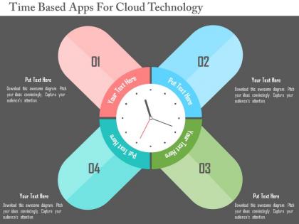 Time based apps for cloud technology flat powerpoint design