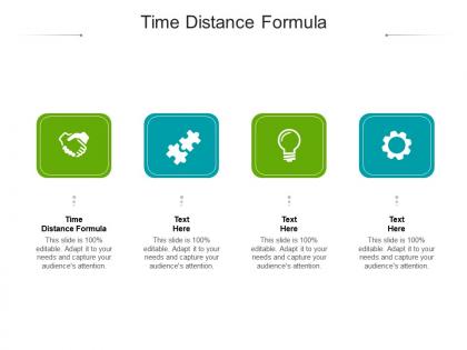 Time distance formula ppt powerpoint presentation icon diagrams cpb