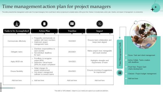 Time Management Action Plan For Project Managers
