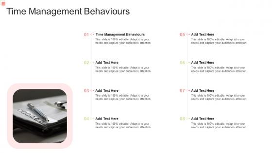Time Management Behaviours In Powerpoint And Google Slides Cpb