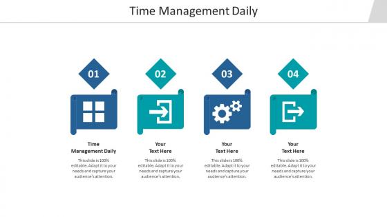 Time management daily ppt powerpoint presentation show samples cpb