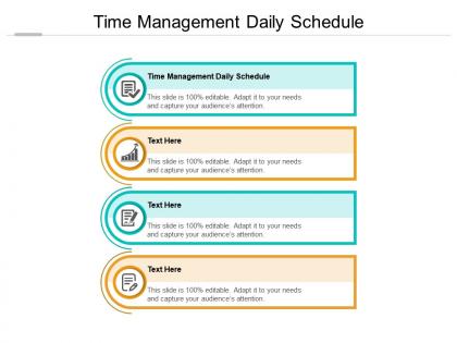 Time management daily schedule ppt powerpoint presentation slides graphics pictures cpb
