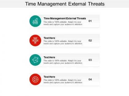 Time management external threats ppt powerpoint presentation infographics visual aids cpb
