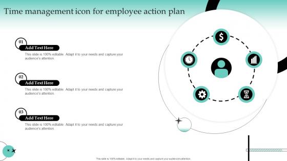 Time Management Icon For Employee Action Plan