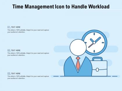 Time management icon to handle workload