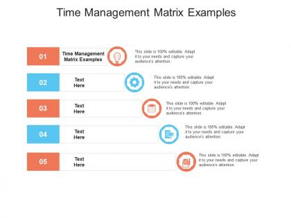 Time management matrix examples ppt powerpoint presentation ideas slides cpb