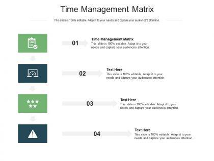 Time management matrix ppt powerpoint presentation slides aids cpb