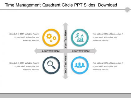 Time management quadrant circle ppt slides download