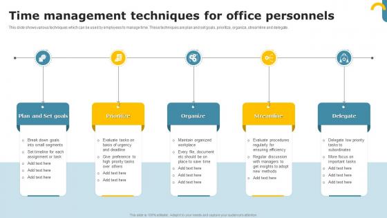 Time Management Techniques For Office Personnels