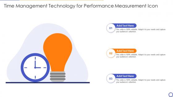 Time Management Technology For Performance Measurement Icon