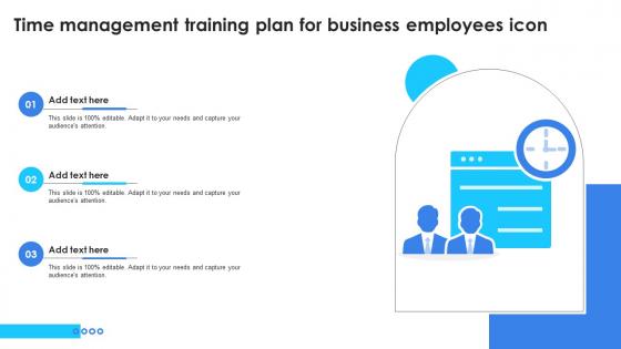 Time Management Training Plan For Business Employees Icon