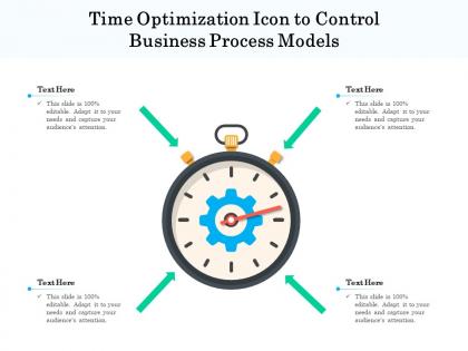 Time optimization icon to control business process models