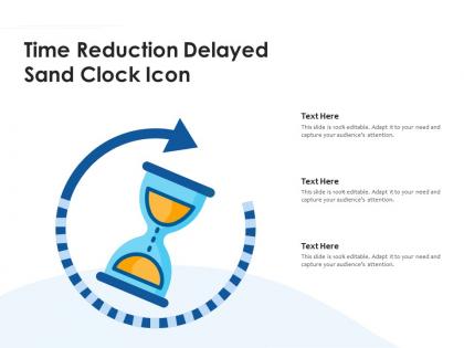 Time reduction delayed sand clock icon