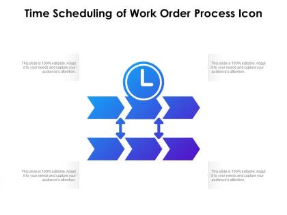 Time scheduling of work order process icon
