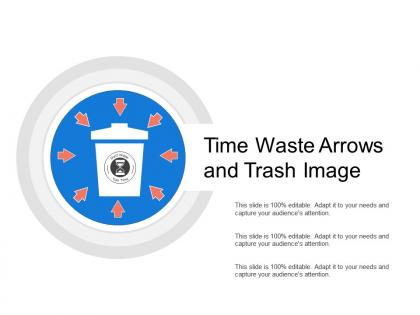 Time waste arrows and trash image