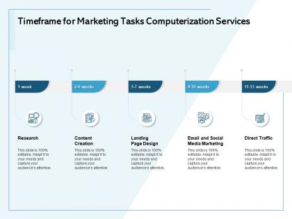Timeframe for marketing tasks computerization services media marketing ppt powerpoint presentation icon