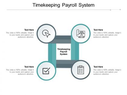 Timekeeping payroll system ppt powerpoint presentation infographic aids cpb