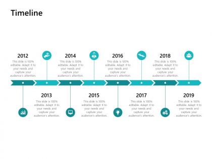 Timeline 2012 to 2019 l693 ppt powerpoint presentation outline picture