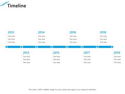 Timeline 2012 to 2019 l929 ppt powerpoint presentation portfolio slide