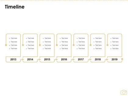 Timeline 2013 to 2019 c1145 ppt powerpoint presentation professional guide