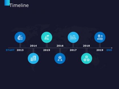 Timeline 2013 to 2019 c698 ppt powerpoint presentation background icons