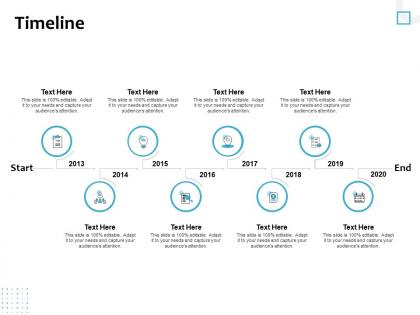 Timeline 2013 to 2020 years ppt powerpoint presentation gallery information