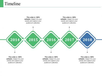 Timeline 2014 to 2018 c351 ppt powerpoint presentation file examples