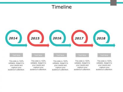 Timeline 2014 to 2018 f691 ppt powerpoint presentation layouts slideshow