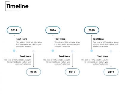 Timeline 2014 to 2019 c842 ppt powerpoint presentation file guidelines